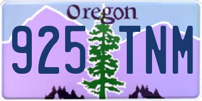 OR license plate 925TNM