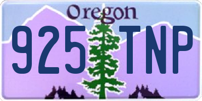 OR license plate 925TNP