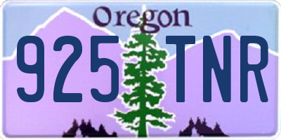 OR license plate 925TNR