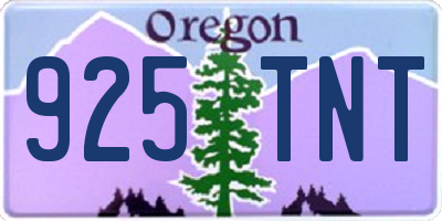 OR license plate 925TNT