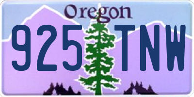 OR license plate 925TNW
