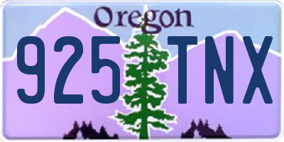 OR license plate 925TNX