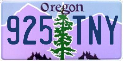 OR license plate 925TNY