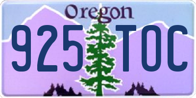 OR license plate 925TOC