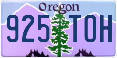 OR license plate 925TOH