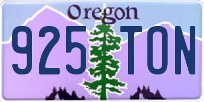 OR license plate 925TON
