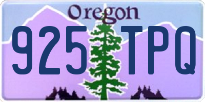 OR license plate 925TPQ