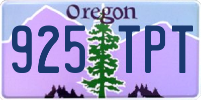 OR license plate 925TPT