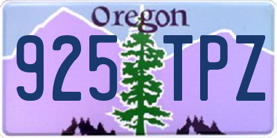 OR license plate 925TPZ