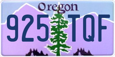 OR license plate 925TQF