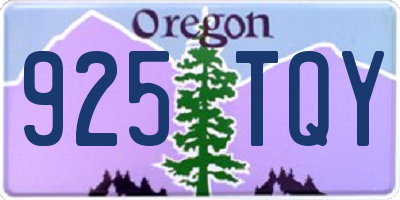 OR license plate 925TQY