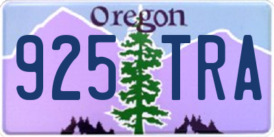 OR license plate 925TRA
