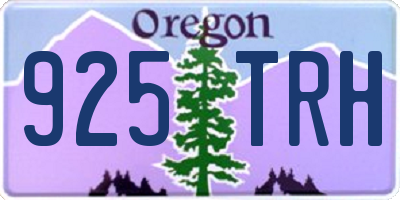OR license plate 925TRH