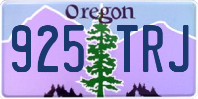 OR license plate 925TRJ