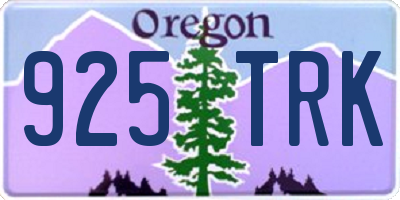 OR license plate 925TRK