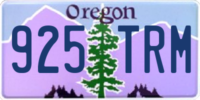 OR license plate 925TRM