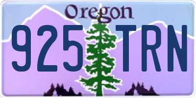 OR license plate 925TRN