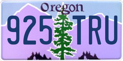 OR license plate 925TRU