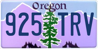 OR license plate 925TRV