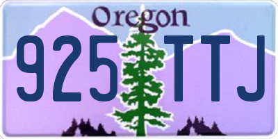 OR license plate 925TTJ