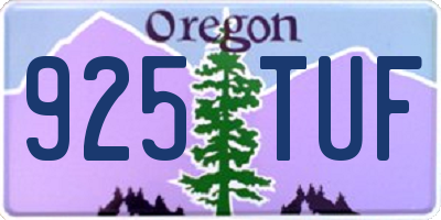 OR license plate 925TUF