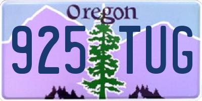 OR license plate 925TUG
