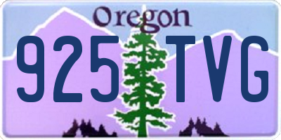 OR license plate 925TVG