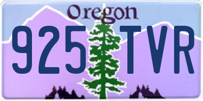 OR license plate 925TVR