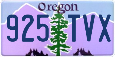 OR license plate 925TVX