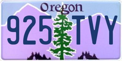 OR license plate 925TVY