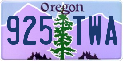 OR license plate 925TWA