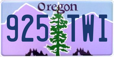 OR license plate 925TWI