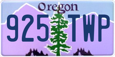 OR license plate 925TWP