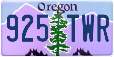 OR license plate 925TWR