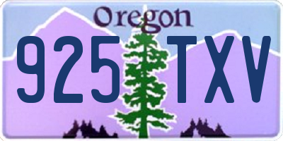 OR license plate 925TXV