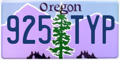 OR license plate 925TYP