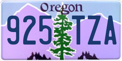 OR license plate 925TZA