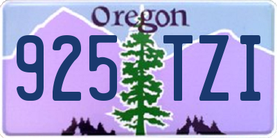 OR license plate 925TZI