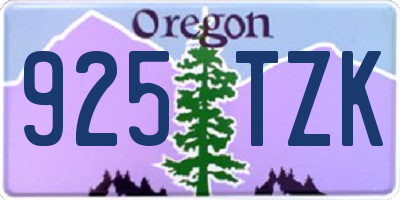 OR license plate 925TZK