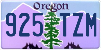 OR license plate 925TZM