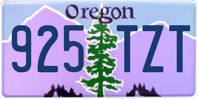 OR license plate 925TZT