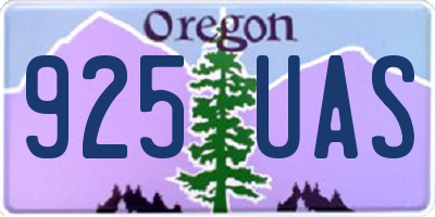OR license plate 925UAS