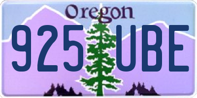 OR license plate 925UBE