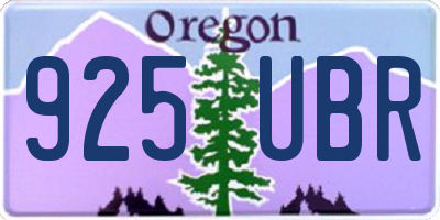 OR license plate 925UBR