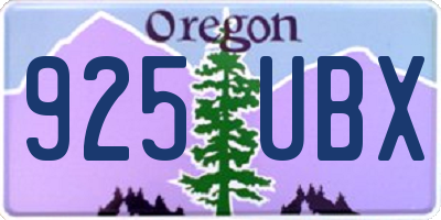 OR license plate 925UBX