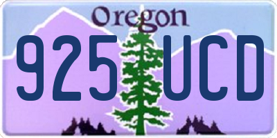 OR license plate 925UCD