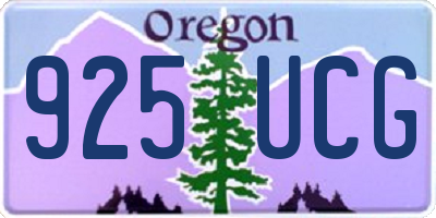 OR license plate 925UCG