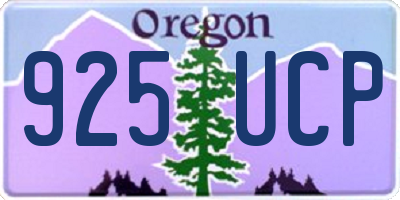 OR license plate 925UCP