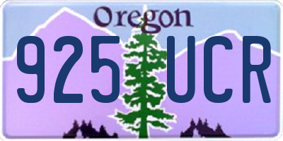 OR license plate 925UCR