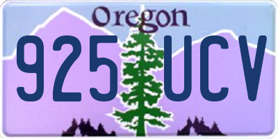 OR license plate 925UCV